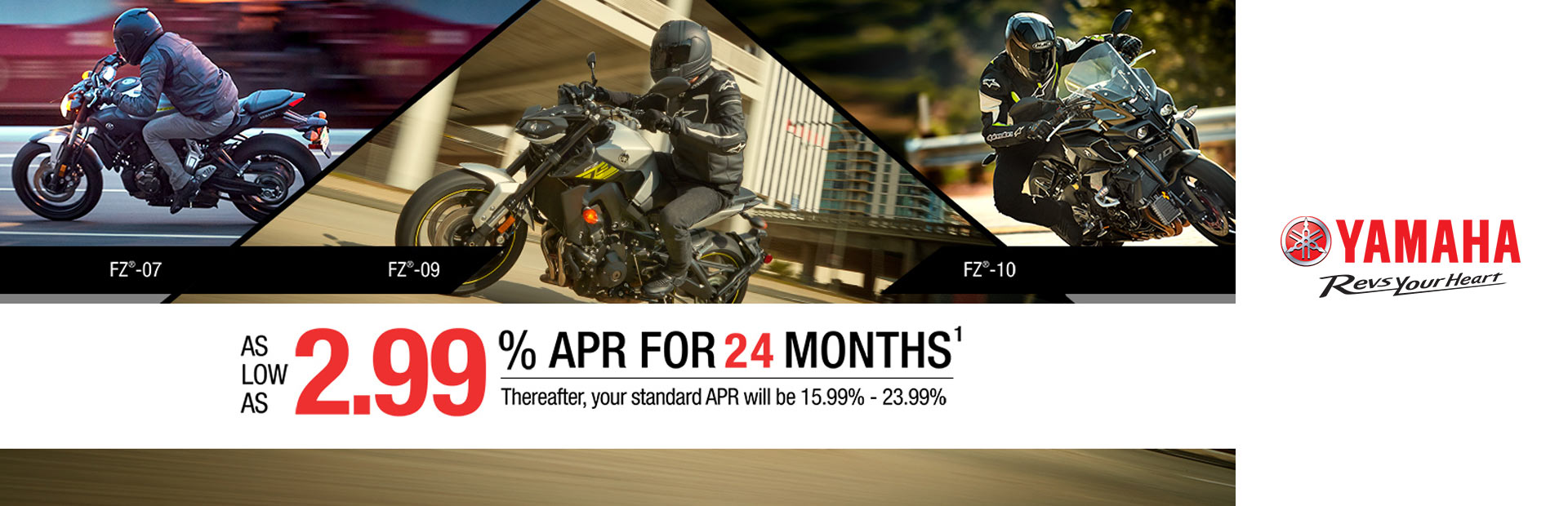 Yamaha: As Low As 2.99% APR For 24 Months